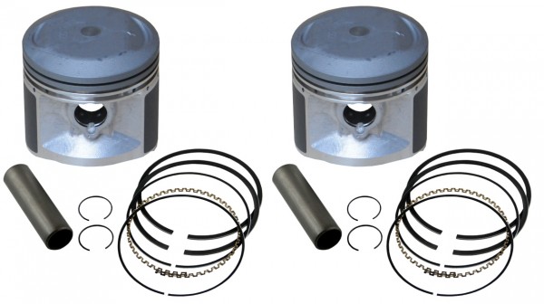 Honda CB360G (CJ360) Kolben-Kit (MOS2+wärmebehandelter kolbenboden) - Übermaß +0,50